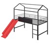 NicBex Fun Twin Size Loft Bed with Slide,Metal Loft Bed with Two-sided writable Wooden Board for Kids - 4 of 4