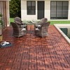 Vynxaria 10 Pieces of 12x12  Solid Wood - Red Brown Look Tile Flooring with Checkerboard Pattern, Ideal for Patio, Poolside, Balcony - 4 of 4