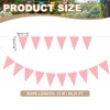 Unique Bargains 49ft Felt Fabric Triangle Bunting Garland Party Banner 1 Pcs - 2 of 4