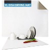 LunaLulinlk Dish Drying Mat, Oversized 19x24 in. Super Absorbent, Quick Dry Fabric, Waterproof & Slip-Resistant White - 3 of 4