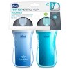 Chicco 9 fl oz Insulated Flip-Top Straw Cup 12 Months - Blue Discover/Teal - 2pk - 2 of 4
