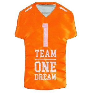 Football Jersey Orange and White 13 X 19 Polyester Outdoor Hanging Garden Flag - 1 of 2