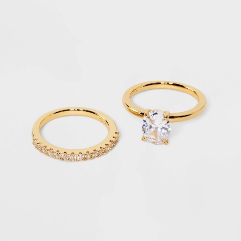 Gold plated shops ring set