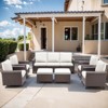 Buenhomino 7-Piece Outdoor Set – Sofa, 2 Swivel Chairs, 2 Single Chairs & 2 Ottomans, Handwoven Wicker, Weather-Resistant Cushions - 2 of 4