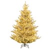 Resenkos 6-Ft Pre-Lit Snow Flocked Hinged Artificial Christmas Tree - - 2 of 2