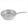 BergHOFF Essentials 18/10 Stainless Steel 3Pc Cookware Set, Fry Pan 8", Skillet 2.5qt., Glass Lid, Induction Cooktop Ready, Belly Shape - 3 of 4