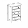 CAVINAS Farmhouse Dresser for Bedroom,MDF Dresser with Modern Style for Bedroom,Living Room,Hallway,White/Black/Beige+White - 3 of 4