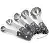 Oster Blakeley 5 Piece Stainless Steel Measuring Spoon Set in Dark Gray with Wood Handles - 2 of 4