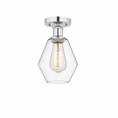 Cindyrella - 1 Light Semi-Flush Mount In Nautiical Style-10.25 Inches Tall and 6 Inches Wide