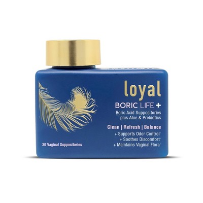 Loyal Boric Life Plus Boric Acid with Aloe & FOS Suppositories - 30ct