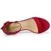 Allegra K Women's Open Toe Adjustable Ankle Strap Block Low Heel Sandals - 4 of 4