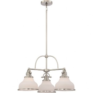 Quoizel Lighting Grant 3 - Light Chandelier in  Brushed Nickel - 1 of 4