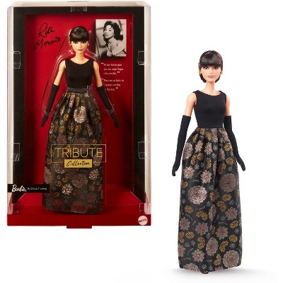 Barbie 11.5" Tribute Collection Rita Moreno Collectible Doll in Black & Gold Gown