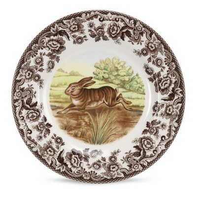 Spode Woodland 8” Dinner Plate, Perfect For Thanksgiving And Other Special Occasions, Made In England, Animal Motifs