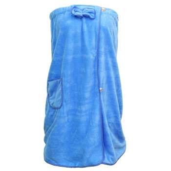 Unique Bargains Shower Wrap Towel for Women Adjustable Closure Bath Wrap with Pocket 1 Pc