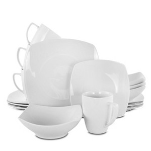 Gibson Zen Buffetware 16 Piece Square Dinnerware Set - 1 of 4