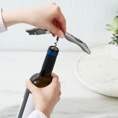 True Sommelier Stainless Steel Waiter's Corkscrew with Foil Cutter