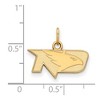 Black Bow Jewelry 10k Yellow Gold North Dakota Fighting Hawks NCAA Extra Small Pendant - 2 of 3