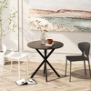 31.5'' Round Dining Table, Modern Leisure Table With Removable Tabletop And Metal Cross Legs For Living Room - 2 of 4