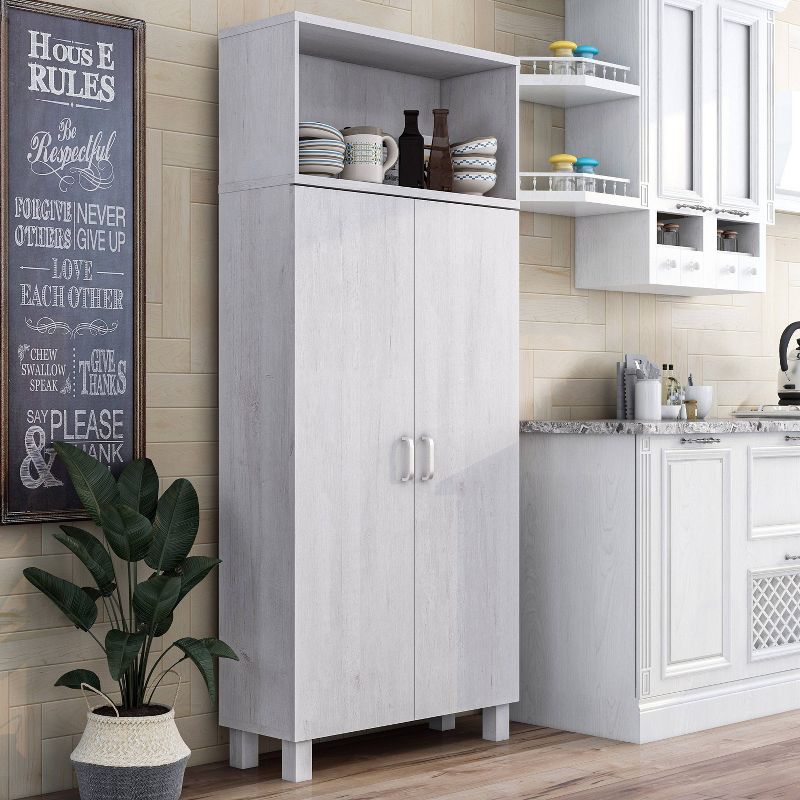 Maclay Double Door Pantry Cabinet White Oak - HOMES: Inside + Out, 6 of 9