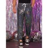 INSPIRE CHIC Men's Elastic Waist Nightwear Club Shiny Sequins Joggers - 2 of 4