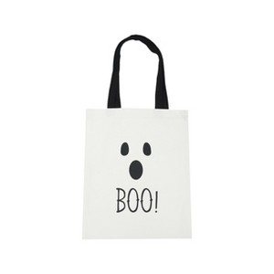 Gallerie II "Boo!" Script Ghost Halloween Candy Trick or Treat Bag Tote - 1 of 2