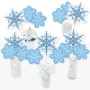 Big Dot of Happiness Blue Snowflakes - Winter Holiday Party Centerpiece Sticks - Table Toppers - Set of 15 - 2 of 4