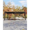 Aluminum Semi-Iron Aluminum Shutter Shed - Adjustable Roof Pergola, Outdoor Aluminum Pergola, Deck Pergola, Backyard Pergola, Grey Hardtop Gazebo - 2 of 4