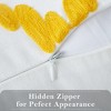 2 Pieces Embroidered Decorative Throw Pillow Covers with Chevron Design - 2 of 4