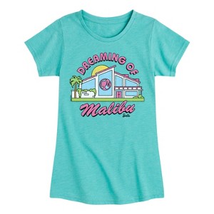 Girls' - Barbie - Dreaming Of Malibu Fitted Short Sleeve Graphic T-Shirt - 1 of 4