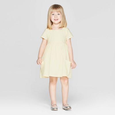 girls white a line dress