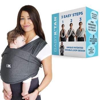 Active Yoga Baby K'tan Baby Carrier Wrap: #1 Easy Pre-Wrapped Baby Sling | Soft Yoga Fabric | UVA/UVB Infant Sun Protection | Breathable Quick Drying | Newborn to Toddler up to 35lb (See Size Chart)