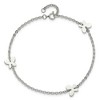 Black Bow Jewelry Stainless Steel Polished Butterfly Charms Anklet, 9-10 Inch - 3 of 4