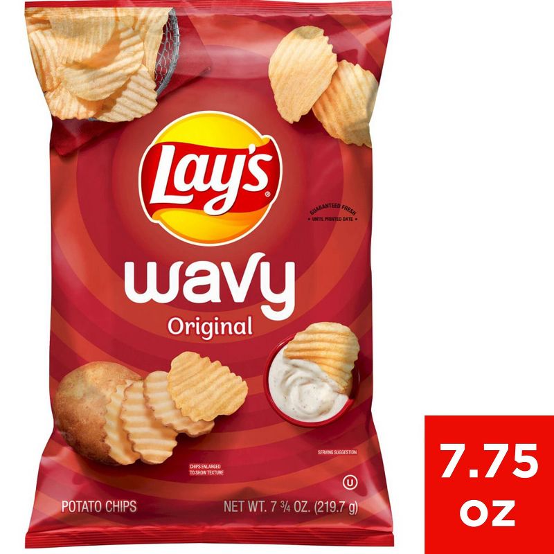 Lay's Wavy Original Potato Chips - 7.75oz, 1 of 5