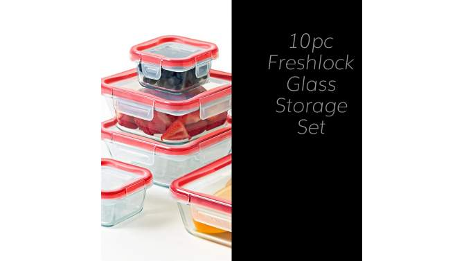 Pyrex 10pc FreshLock Glass Storage Set, 2 of 4, play video