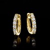 Ross-Simons 0.33 ct. t.w. Lab-Grown Diamond Hoop Earrings in 18kt Gold Over Sterling - 3 of 4