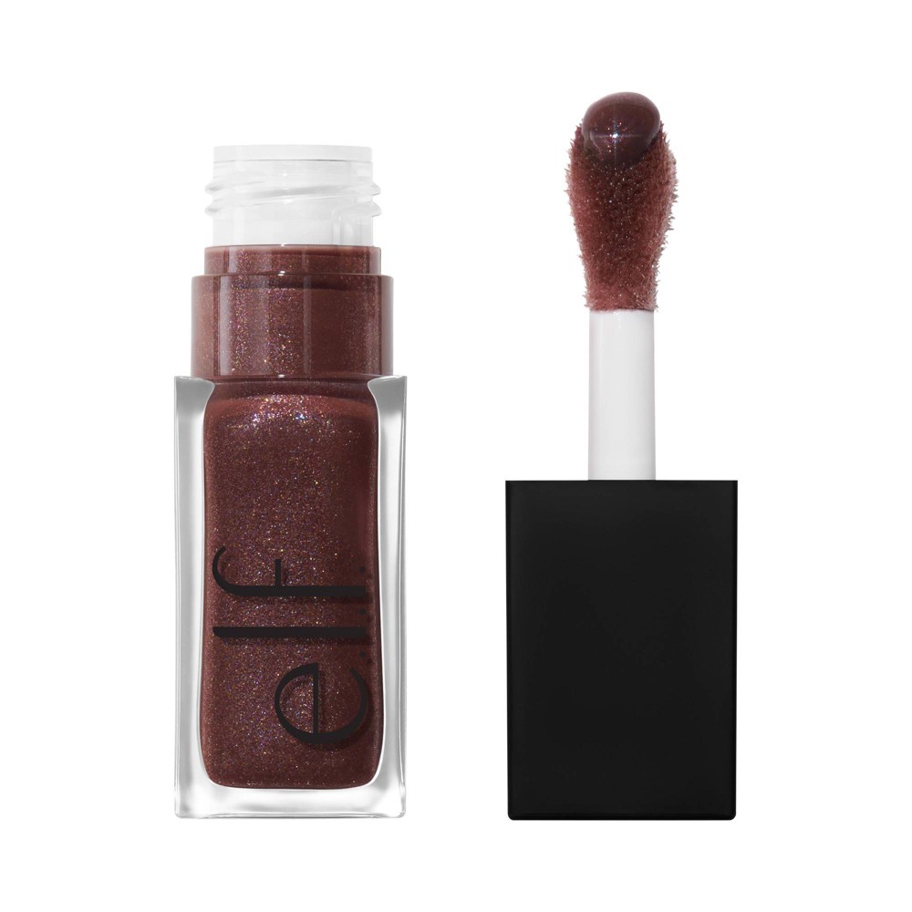 Photos - Other Cosmetics ELF e.l.f. Glow Reviver Plumping Lip Oil - Espresso Tonic - 0.25 fl oz: Smooth Gloss, Vegan, Paraben & Phthalate-Free 