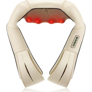Nekteck Shiatsu Neck & Back Massager - Heat, Deep Kneading - Home, Office, Car - Beige - 1 of 4