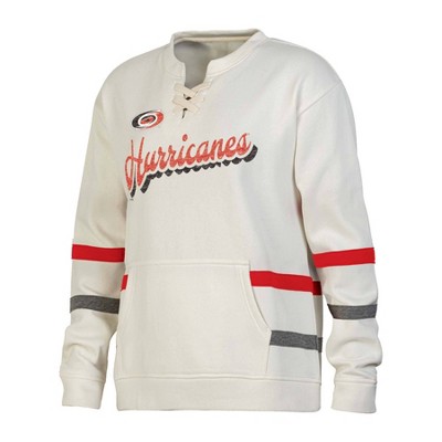 NHL Carolina Hurricanes Women's Natural Long Sleeve Fleece Hooded Sweatshirt