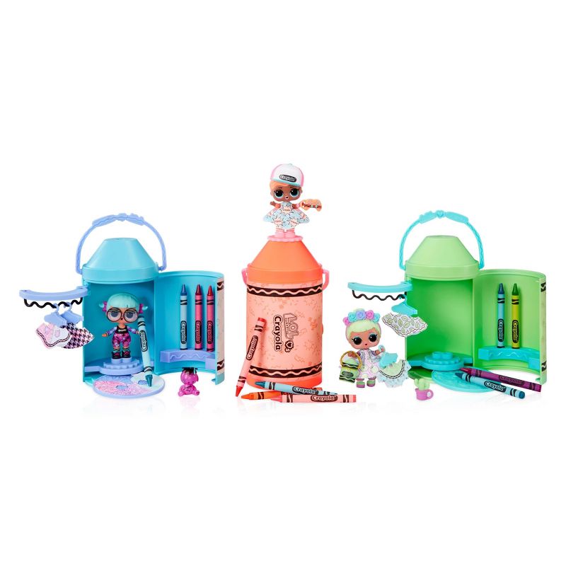 L.O.L. Surprise! Loves CRAYOLA Color Me Studio- with Collectible Doll, Over 30 Surprises, Paper Dresses, Crayon Dolls, 5 of 10