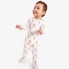 Primary Baby Organic Zip Footie In Candy Canes - 2 of 4