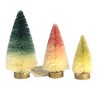 6.0 Inch Mini Pastel Ombre Trees Set/3 Soft Shades Spring Easter Bottle Brush Trees - 3 of 3