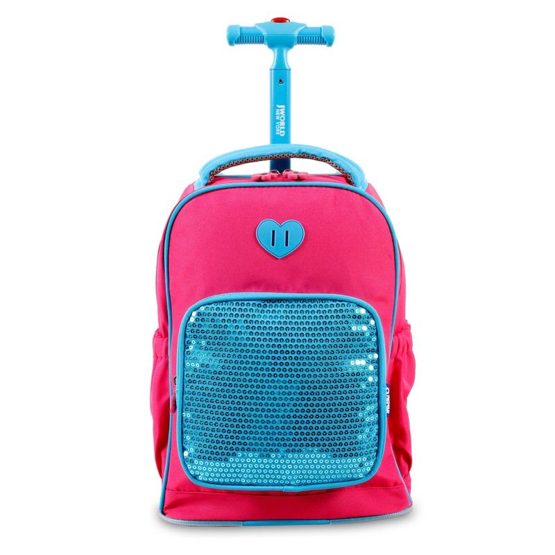 Kids' J World Sparkle Rolling Backpack, 1 of 10