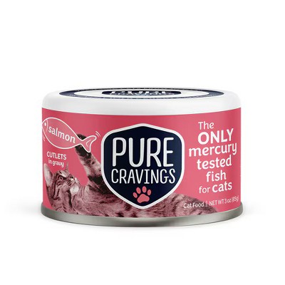 Pure Cravings Cat Food Wild Salmon Cutlets - Case of 12 - 3 oz