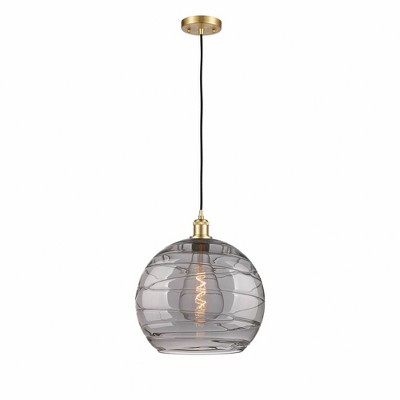 Athens Deco Swirl - 1 Light Pendant In Industrial Style-16.88 Inches Tall and 13.75 Inches Wide