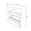 ALEXOUN Shoe Cabinet,Freestanding Shoe Cabinet with 2 Flip Drawers,with Metal Handles and Metal Legs,for Entryway,Hallway - 4 of 4