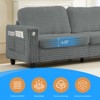 84" Oversized Loveseat Sofa Couch with USB&Type-C Charging Port, Compact 2-Seater Couch with Side Pocket,Ergonomic Design Soft Sofa - 4 of 4