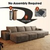 135" Cloud Plush Corduroy Modular Sleeper Sectional Sofa with Right Chaise and 3 Ottoman, Floor Design, No Assembly - 2 of 4