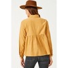Women's Corduroy Button Up Peplum Shirt - Hayden LA - 4 of 4