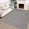 Indoor Modern Solid Textured Floor Carpet Low Pile Non Slip Washable Area Rugs - 3 of 4